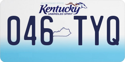KY license plate 046TYQ