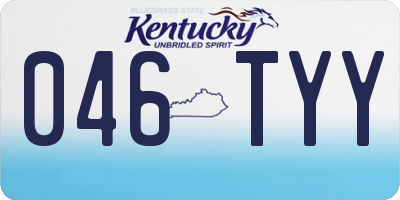 KY license plate 046TYY