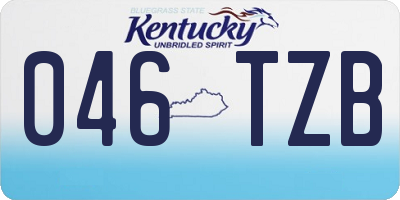 KY license plate 046TZB