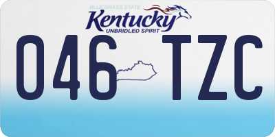 KY license plate 046TZC