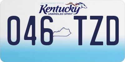 KY license plate 046TZD