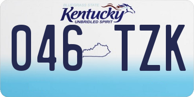 KY license plate 046TZK