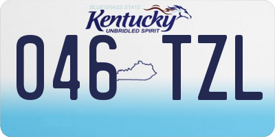 KY license plate 046TZL