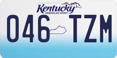 KY license plate 046TZM