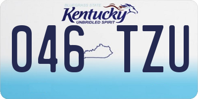 KY license plate 046TZU