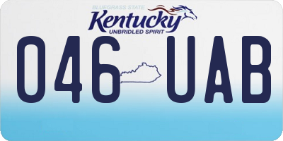 KY license plate 046UAB