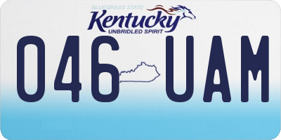 KY license plate 046UAM