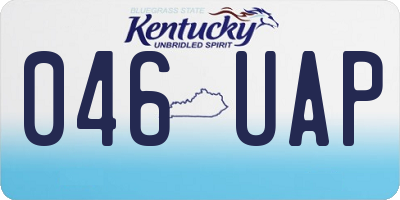 KY license plate 046UAP