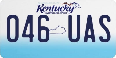 KY license plate 046UAS