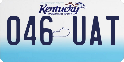 KY license plate 046UAT