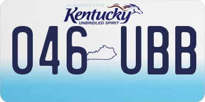 KY license plate 046UBB