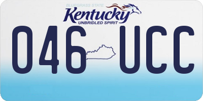 KY license plate 046UCC