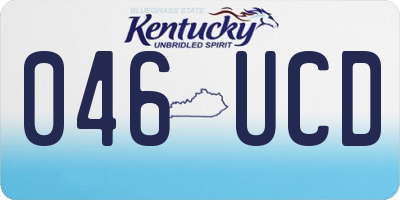 KY license plate 046UCD