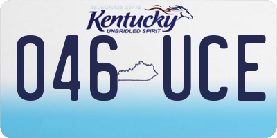KY license plate 046UCE
