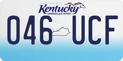 KY license plate 046UCF