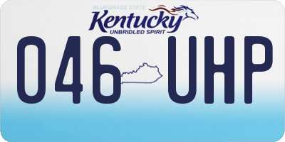 KY license plate 046UHP