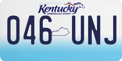 KY license plate 046UNJ