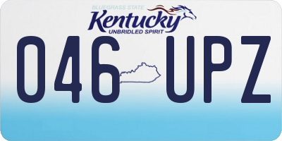 KY license plate 046UPZ