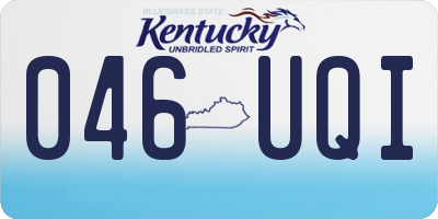 KY license plate 046UQI