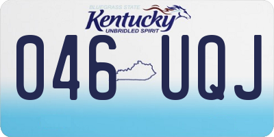 KY license plate 046UQJ