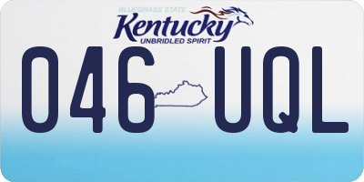 KY license plate 046UQL