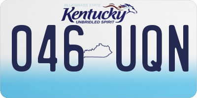 KY license plate 046UQN