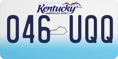KY license plate 046UQQ