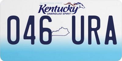KY license plate 046URA