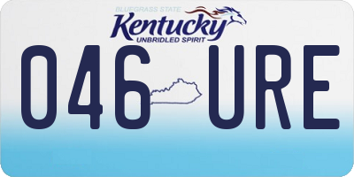 KY license plate 046URE