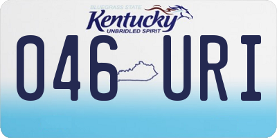 KY license plate 046URI