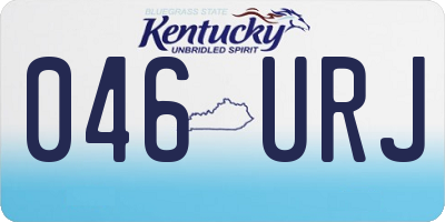 KY license plate 046URJ