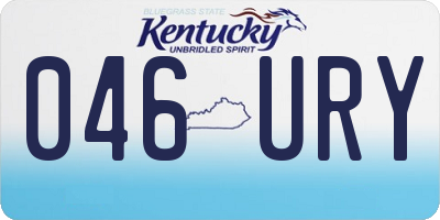 KY license plate 046URY