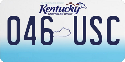 KY license plate 046USC