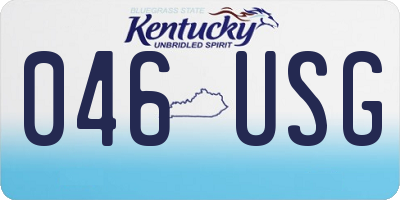 KY license plate 046USG