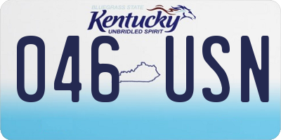 KY license plate 046USN