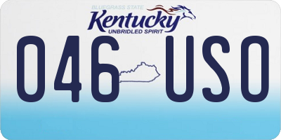 KY license plate 046USO