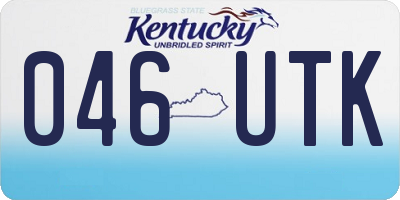 KY license plate 046UTK