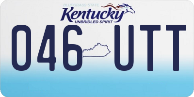 KY license plate 046UTT