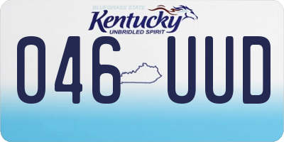 KY license plate 046UUD