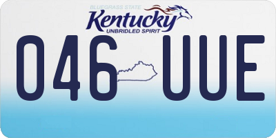 KY license plate 046UUE