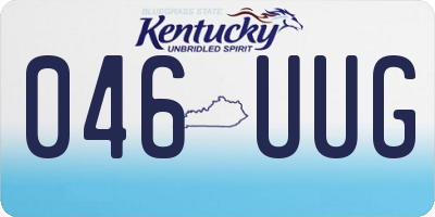 KY license plate 046UUG