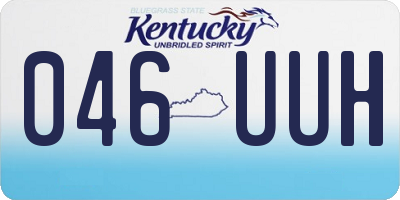 KY license plate 046UUH