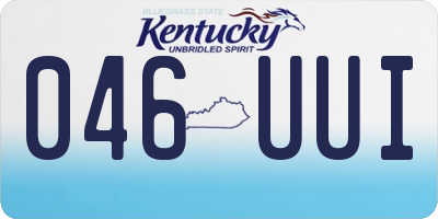 KY license plate 046UUI