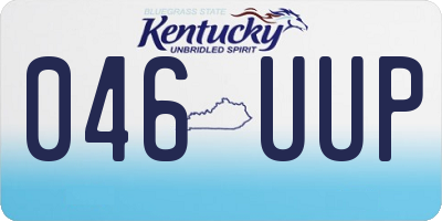 KY license plate 046UUP