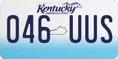 KY license plate 046UUS