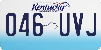 KY license plate 046UVJ