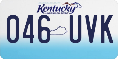 KY license plate 046UVK