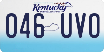 KY license plate 046UVO
