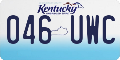 KY license plate 046UWC