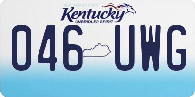 KY license plate 046UWG